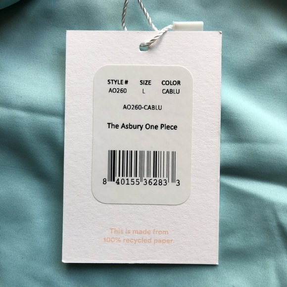 Andie Swim The Asbury One Piece Blue Swimsuit Size Large - Picture 6 of 10